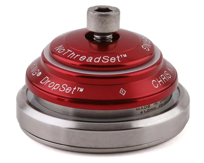 Chris King DropSet 3 Headset (Red) (1-1/8″ to 1-1/2″) (36°) (IS41/28.6) (IS52/40)