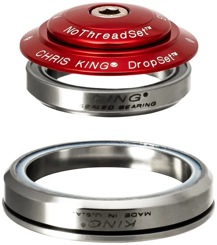 Chris King DropSet 5 Headset – 1-1/8″, 42/52mm, 45 Deg, Red