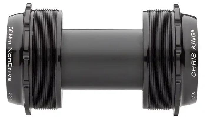 Chris King ThreadFit Shimano HT II T47 24x Bottom Bracket Black With Fit Kit 4