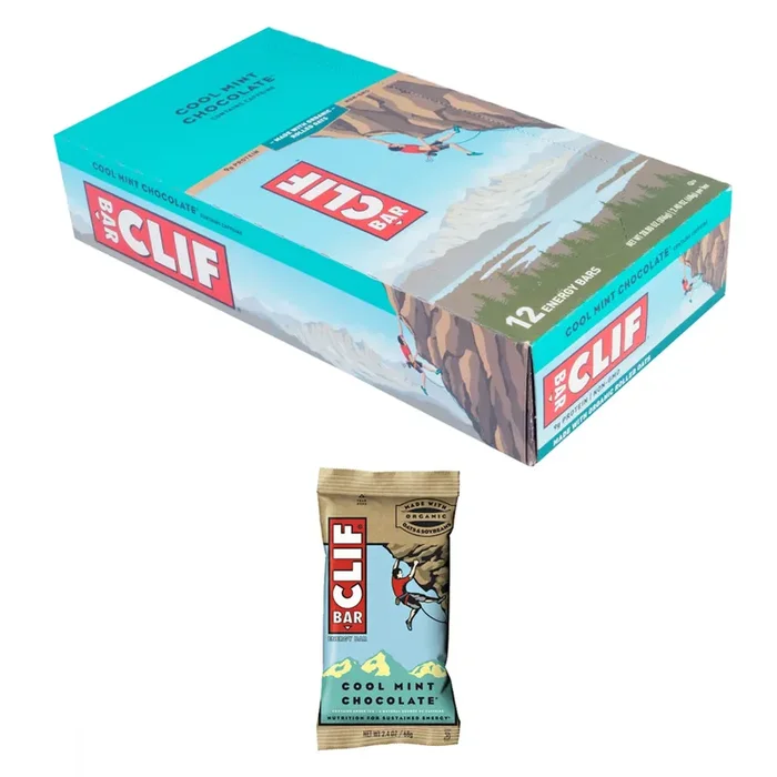 Clif Bar Original Cool Mint Chocolate with Caffeine Box of 12 Great-Tasting