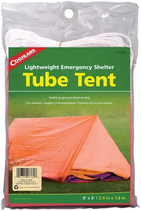 Coghlan‘s Emergency Tube Tent Compact Shelter for Outdoor Adventures