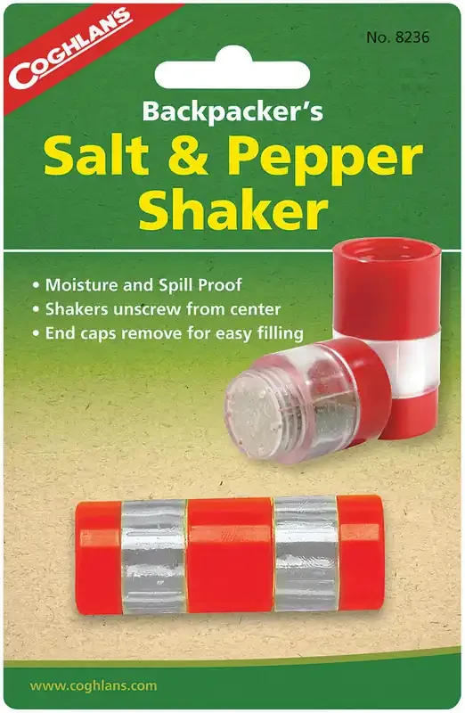 Coghlans Backpackers Salt & Pepper Shaker Compact Seasoning Solution for Outdoor Adventures