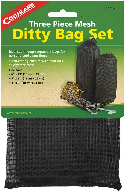 Coghlans Mesh Ditty Bag Set – Organize Your Gear with Ease (3 Pack)