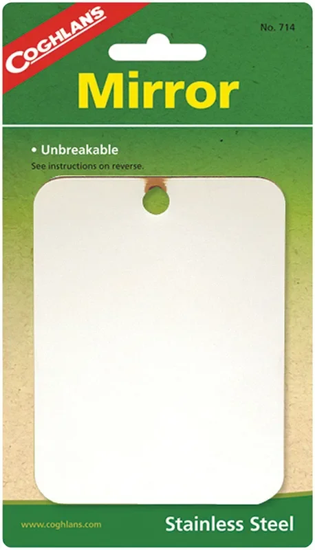 Coghlans Stainless Steel Mirror – Durable and Reflective Stainless Steel Mirror for Outdoor Adventures