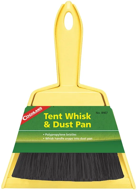 Coghlans Tent Whisk and Dust Pan Set – Compact Cleaning Solution for Camping