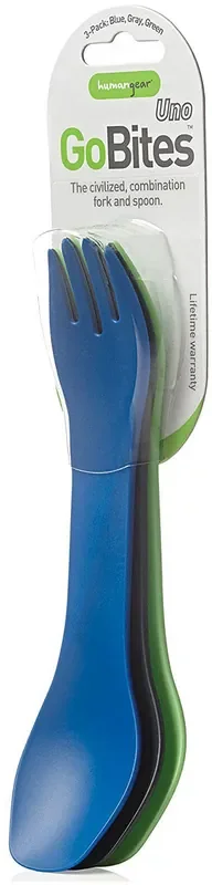 Compact and Durable Humangear Gobites Uno 3-Pack Cooking Utensils in Gray, Black, and Green