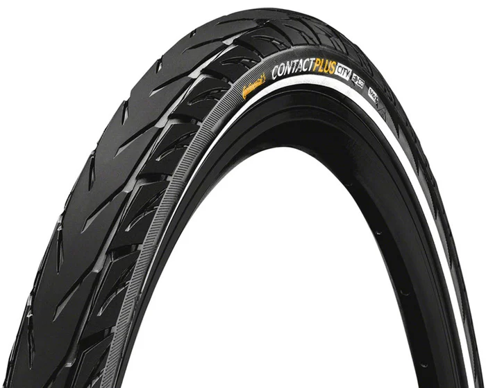 Continental Contact Plus City Tire (Black/Reflex) (26″) (1.75″) (Wire Bead) (SafetyPlus Breaker) (E50)