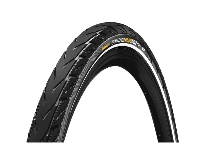 Continental Contact Plus City Tire (Black/Reflex) (27.5″) (2.2″) (Wire Bead) (SafetyPlus Breaker) (E50)