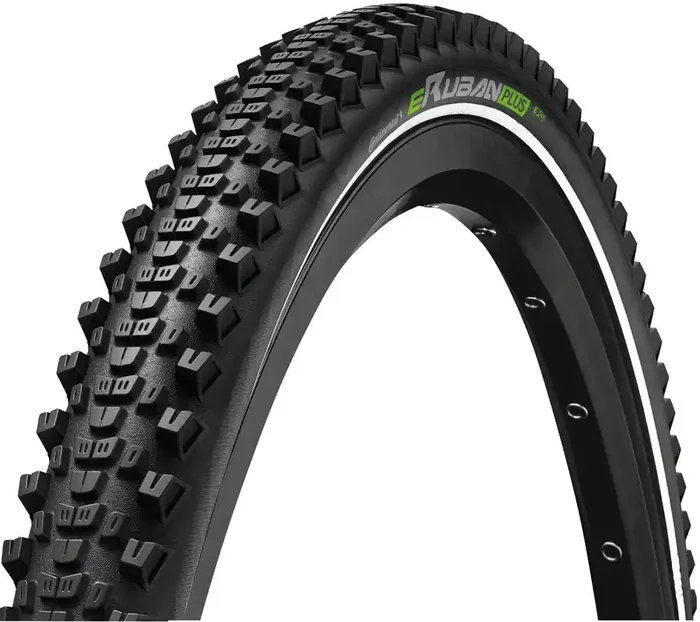 Continental eRuban Plus Tire – 20 x 2.40, Clincher, Wire, Black/Reflex SL, PolyX Breaker, PureGrip, Plus Breaker, E50 01507220000