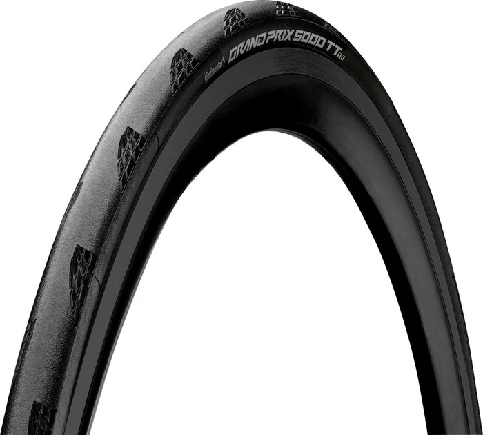 Continental Grand Prix 5000 Timetrial TR Tire – 700 x 25 Tubeless Folding BLK BLKChili Vectran Breaker LazerGrip ACT