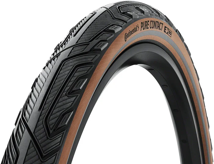 Continental Pure Contact Tire – 27.5 x 2.0 Clincher Folding BLK/Coffee/Graphite Reflex Vectran / PolyX Breaker E50