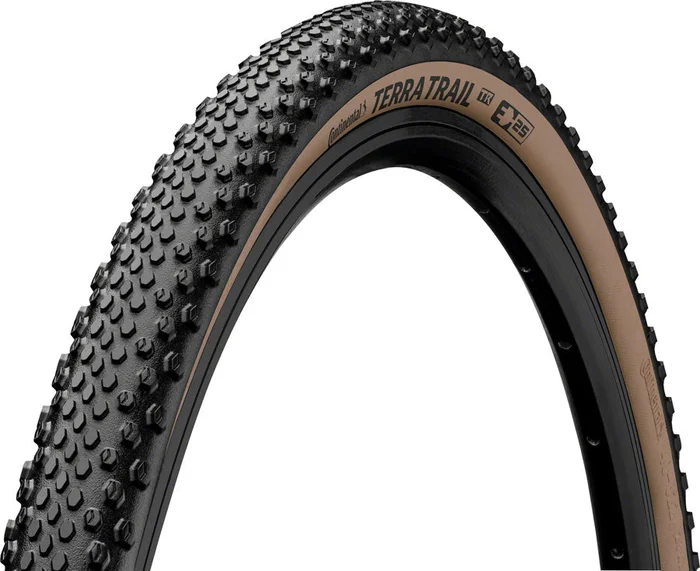 Continental Terra Trail Tire – 700 x 40 Tubeless Folding BLK/Brown PureGrip ShieldWall System E25