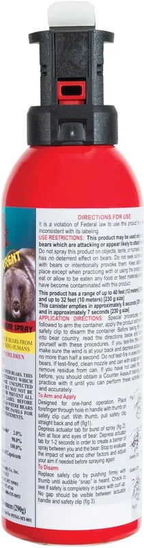 Counter Assault Bear Deterrent 10.2 Oz Powerful Self Defense Bear Spray