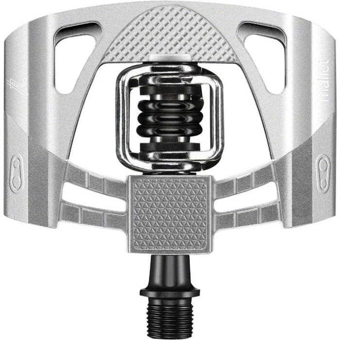 Crank Brothers Crankbrothers Mallet 2 Pedals – Dual Sided Clipless Platform Aluminum 9/16″ Raw/Silver/BLK