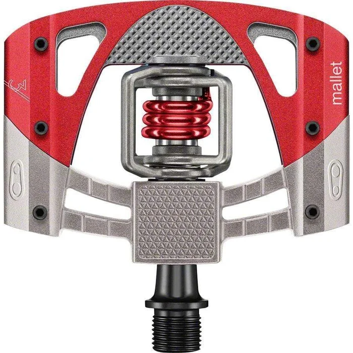 Crank Brothers Crankbrothers Mallet 3 Pedals – Dual Sided Clipless Platform Aluminum 9/16″ Raw /Red
