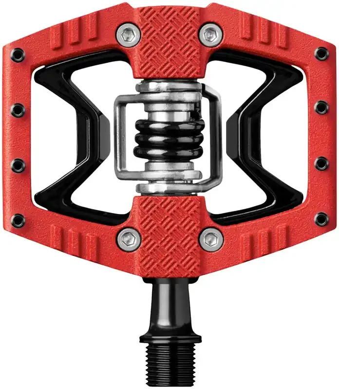 Crank Brothers Double Shot 3 Single Side Clipless Pedals 9/16″ Aluminum Red/Blk