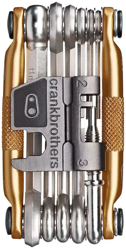 Crank Brothers Multi-17 Tool Gold High Tensile Steel Precise Fit Side Grips
