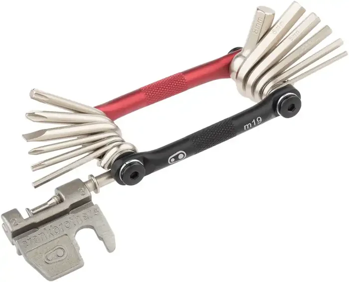 Crank Brothers Multi 19 Tool Black Red Hex Phillips Flat Torx Spoke Chain Tool