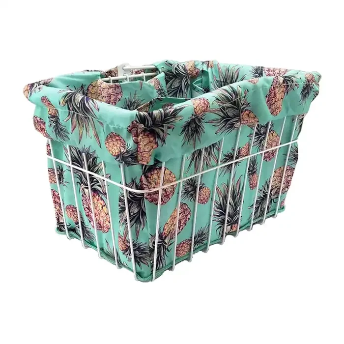 Cruiser Candy Style Up Bicycle Basket Liner Pineapple Fantasy Standard