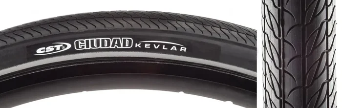 CST Ciudad Tire – 700 x 42, Clincher, Wire, Black, Aramid TB96441000