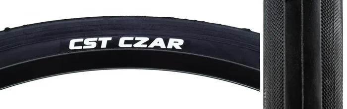 CST Czar Tire 700 x 25 Clincher Wire Black Dual Compound Road Bike TB86395300
