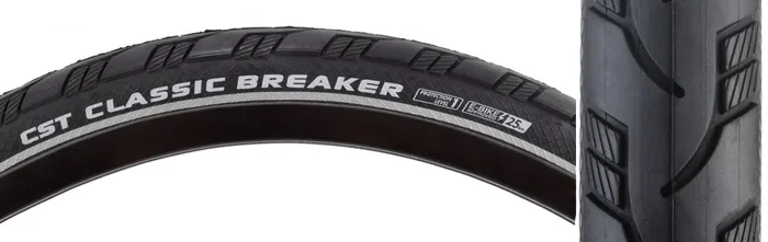 Cst Premium Classic Breaker 700×35 Wire TPI 75 Black/Black Reflective Road Tire TB90111000
