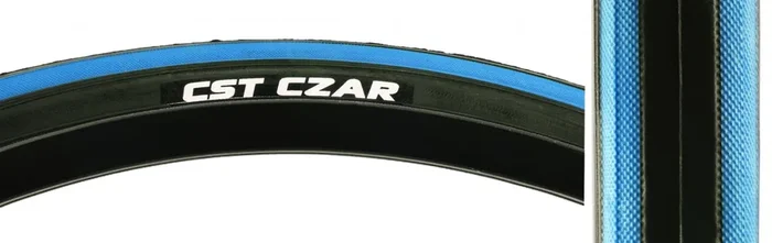 Cst Premium Czar 700 x 23 Clincher Wire TPI 120 Black/Blu Reflective Road Tire TB86323900