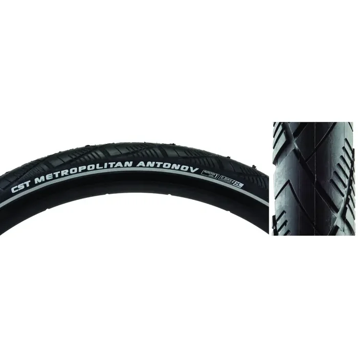 Cst Premium Metropolitan Antonov 700×40 Wire TPI 75 Black/Black Reflective Road TB96060100