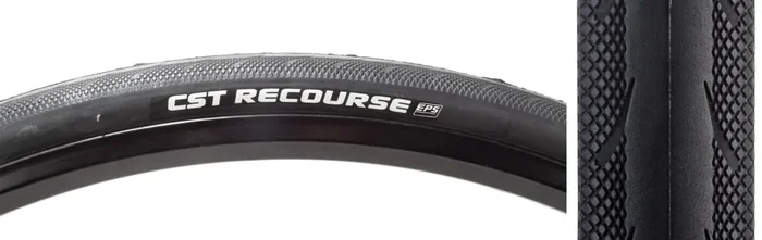 Cst Premium Recourse 700×25 Fold TPI 120 Black/Black Reflective Road Tire TB86399100