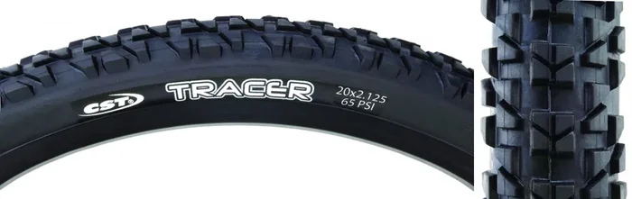 Cst Premium Tracer 20 x 2.125 Clincher Wire TPI 65 Black/Bsk Reflective BMX Bike TB31402000