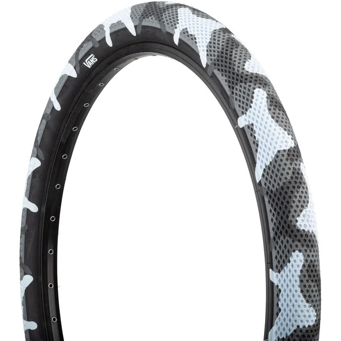 Cult X Vans BMX Bike Tire – 12 x 2.2, Clincher, Wire, Gray Camo/Black