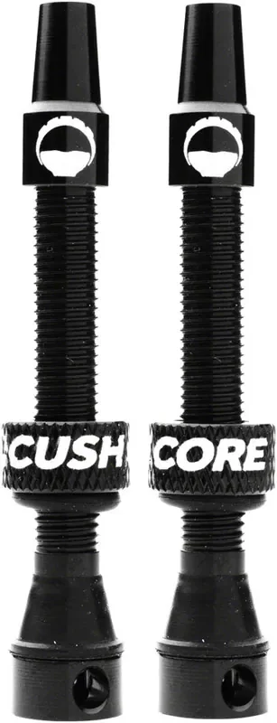 CushCore 55mm Valve Set Black CNC Machined Anodized Tubeless Pair