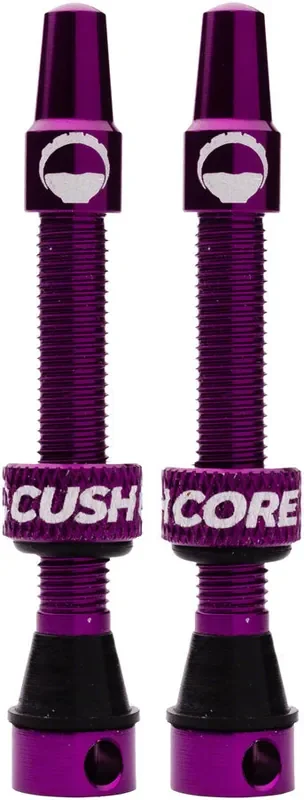 CushCore Tubeless Presta Valve Set – 55mm, Purple