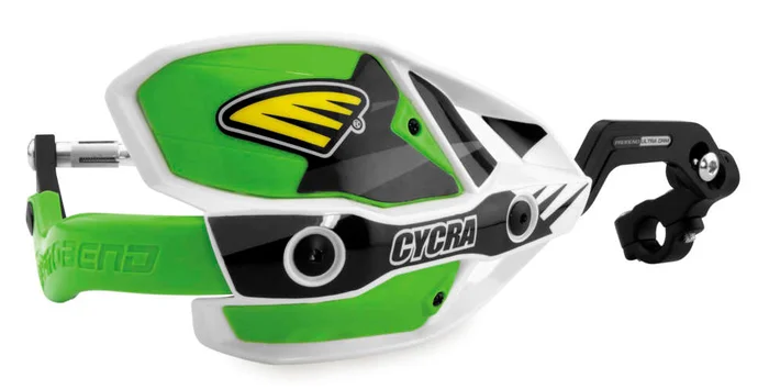 Cycra Probend Ultra CRM Green & White Handguards – 7/8th” Clamp