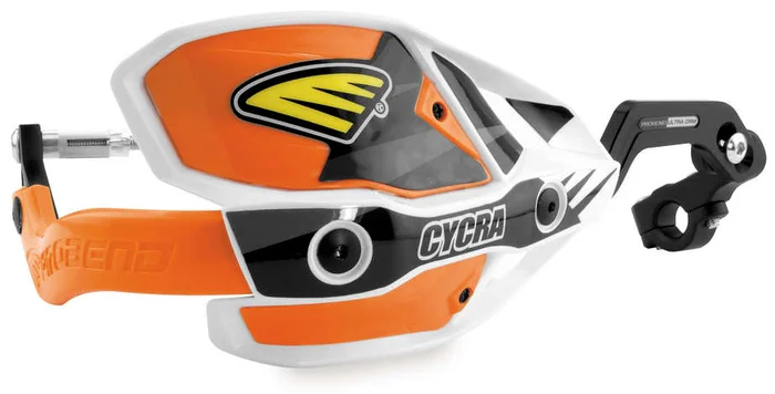 Cycra Probend Ultra CRM Orange & White Hand Guards – 1 1/8th” Clamp