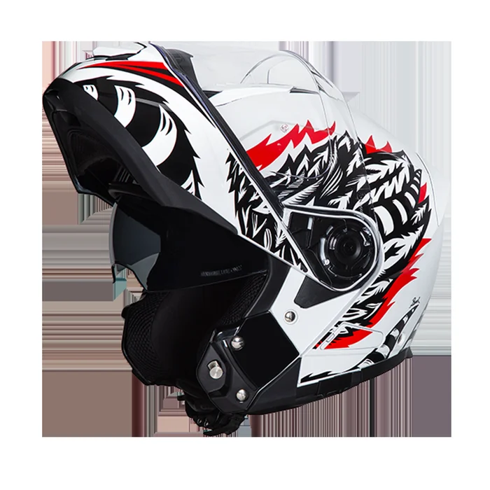 Daytona Glide Modular Motorcycle Helmet – DOT Approved, Bluetooth Ready, Dual Visor, Men/Women/Youth – W/ Phoenix