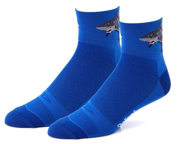 DeFeet Aireator 3″ Sock (Shark Attack!) (XL)