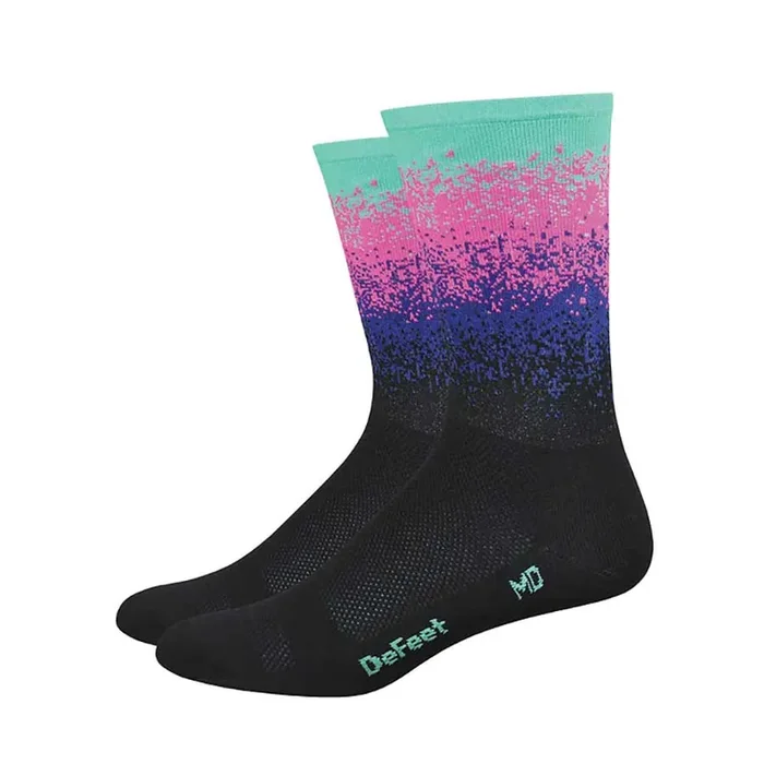 DeFeet Aireator 6″ Socks Black/Celeste, L