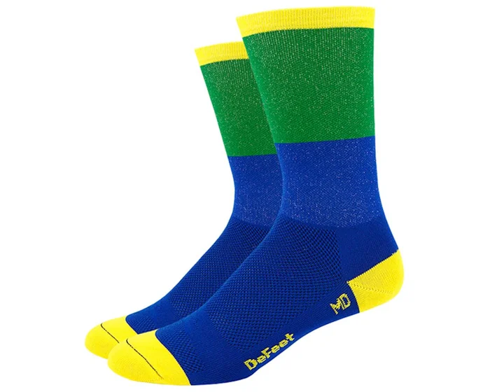 DeFeet Aireator 6″ Socks (Blue/Green) (XL)