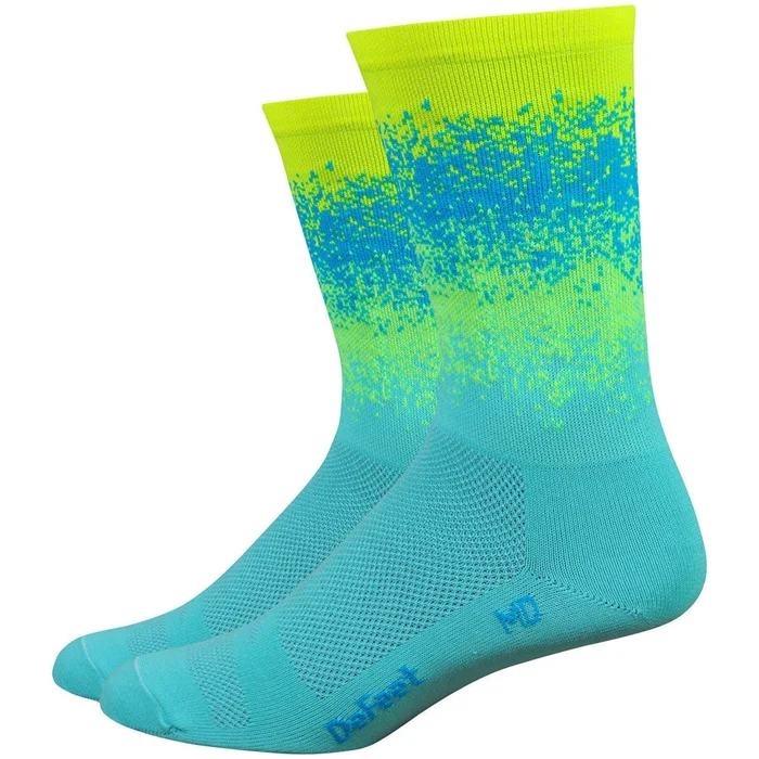 DeFeet Aireator Barnstormer Ombre Bike Socks – Mint Blue