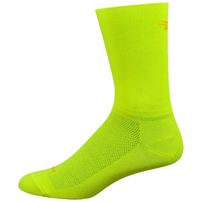 DeFeet Aireator D-Logo Double Cuff Bike Socks – Yellow