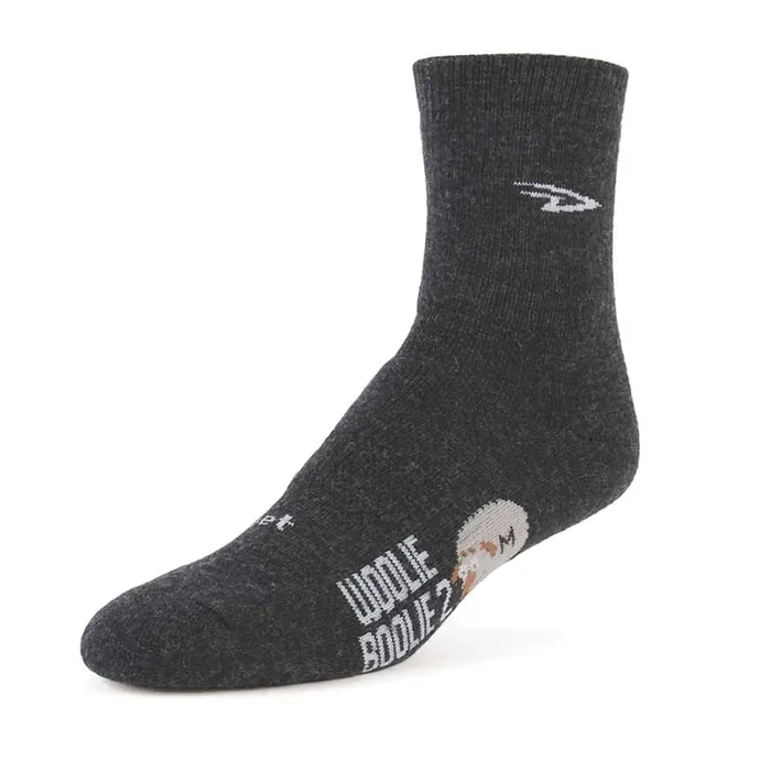 DeFeet Woolie Boolie 4‘‘ Socks, Charcoal, S, Pair