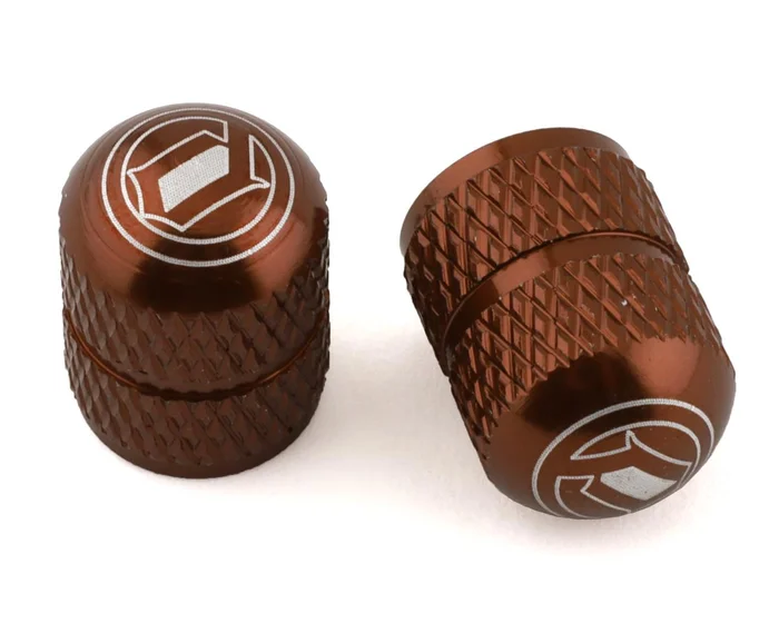 Deity Crown Schrader Valve Caps (Bronze) (Pair)