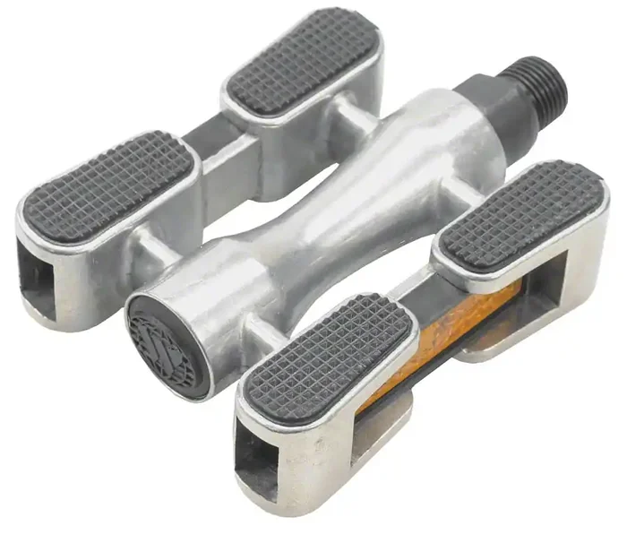 Dimension Cruiser Platform Pedals 9/16″ Aluminum Body Slip-Resistant Silver/Blk