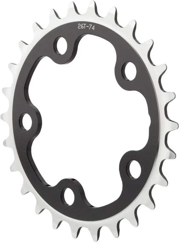 Dimension Multi Speed Inner Chainring 24t 74 BCD 8/9/10-Speed Aluminum Black