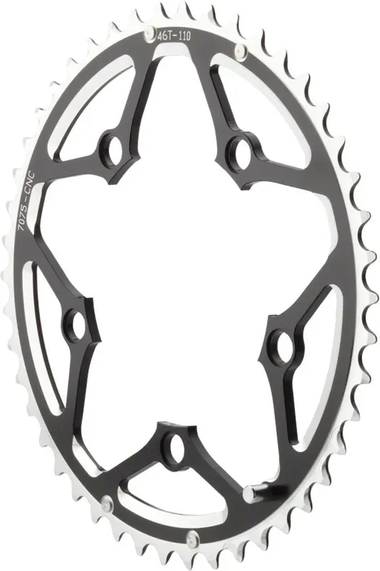 Dimension Multi Speed Outer Chainring 48t 110 BCD 8/9/10-Speed Aluminum Black