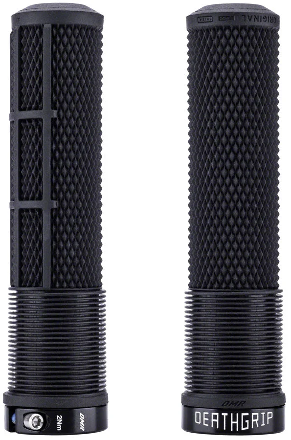 DMR DeathGrip 2 Flangeless Grips – Thick Lock-On Black