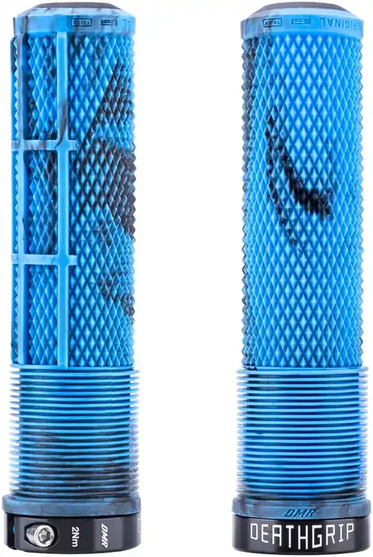 DMR DeathGrip 2 Flangeless Grips – Thick, Lock-On, Blue Mable