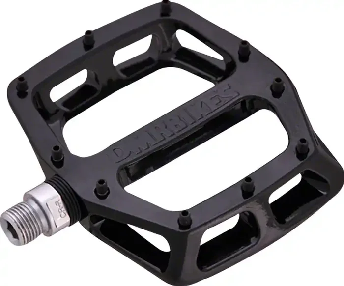 DMR V12 Platform Pedals 9/16″ Concave Aluminum Body Replaceable Grip Pins Black