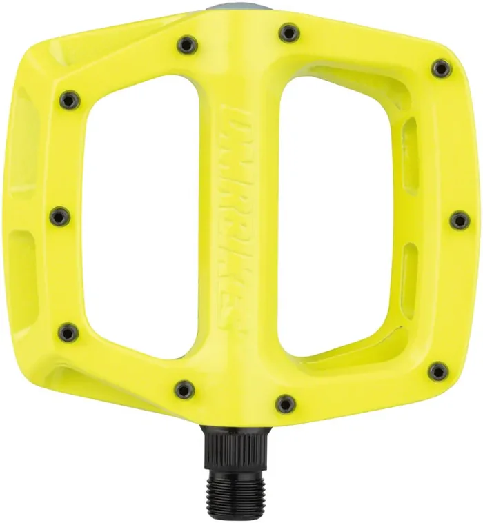 DMR V8 Platform Pedals 9/16″ Concave Aluminum Body 8 Removable Pins Lemon Lime